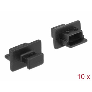 Dust Cover for USB 2.0 Type Mini-B female with grip 10 pieces black 64011