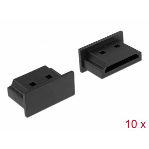 Dust Cover for HDMI A female without grip 10 pieces black 64030