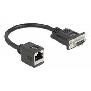 Serielladapter för kabelförlängning från DB9 hona till RJ45 hona 64122