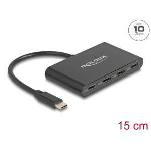 USB 3.2 Gen 2 USB Type-C™ Hub with 4 x USB Type-C™ female – 10 Gbps 64129