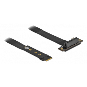 M.2 Key M to PCIe x4 NVMe Adapter angled with 20 cm cable 64132