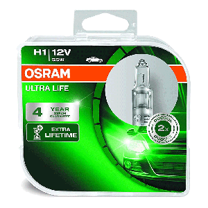 Automotive H1 Ultra Life 55W 12V P14,5S Hcb2Box 64150ULTHCB