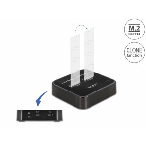 M.2 Docking Station for 2 x M.2 SATA SSD with Clone function 64178