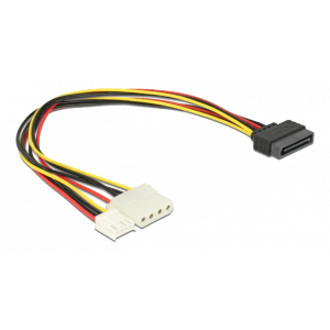 Cable Y- Power SATA male 15 pin > 4 pin Molex female + 4 pin 65227