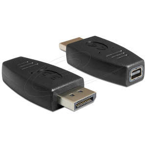 This DisplayPort adapter by Delock can be connected to a DisplayPort interface of your PC in order to convert it into mini DisplayPort. Thus you can also connect a MAC-specific device with mini DisplayPort interface to your PC. 65237