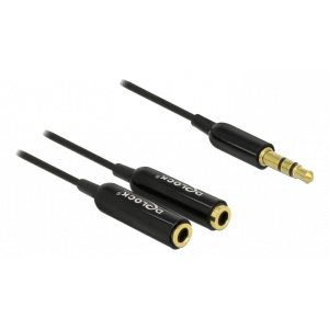 Cable audio splitter stereo jack male 3.5 mm 3 pin > 2 x stereo 65356