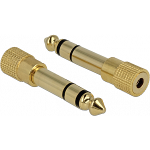 Adapter Stereo plug 6.35 mm > Stereo jack 3.5 mm 3 pin metal 65361