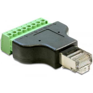 Adapter RJ45 male > Terminal Block 8 pin 2-part 65389