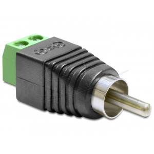 Adapter RCA male > Terminal Block 2 pin 65417