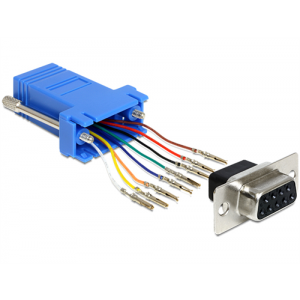 D-Sub 9-stifts hona> RJ45 hona monteringssats 65430