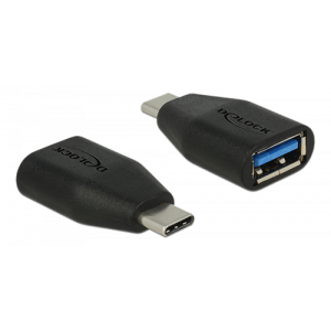 SuperSpeed adapter USB-C hane till USB-A hona, 10 Gbps (USB 3. 1 Gen 2), svart 65519