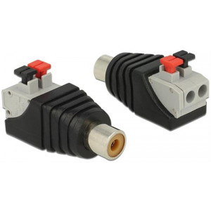 Adapter RCA female > Terminal Block with push button 2 pin 65565