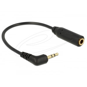 Audio Cable 2.5 mm male angled > 3.5 mm 3 pin female 65672