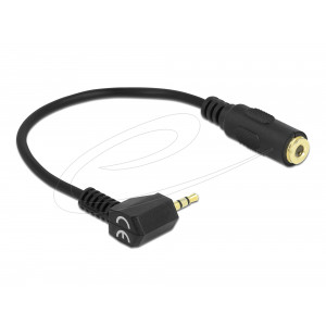 Audio Cable 2.5 mm male angled > 3.5 mm 4 pin female 65674