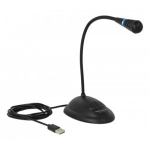 USB Gooseneck Microphone with base and mute + on / off button 65871
