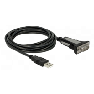 USB 2. 0 adapter typ-A till 1x seriell RS-232 DB9, 3m, svart 65962