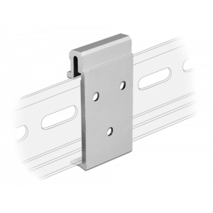 Monteringsklämma av aluminium för DIN-räls (3 monteringshål) 65991