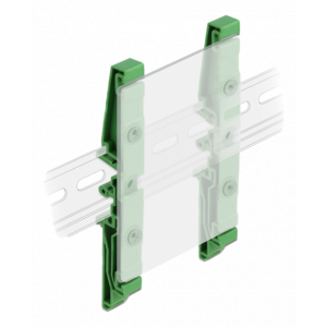 DIN Skenklämma för PCB 115 mm 4 delar, grön 66262