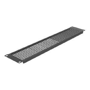 19″ Network Cabinet Panel with ventilation slots vertical 2U black 66671