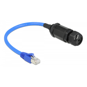 Kabel RJ45 hane till RJ45 hona Cat. 6 vattentät med kabelgenomföring 66808