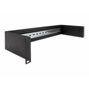 19″ DIN rail Panel 2U black 66884