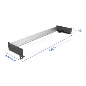 This DIN rail panel by Delock can be mounted into a 19″ cabinet and can be used as a mounting system, e.g. for power supplies, screw terminals and interface modules.The DIN rail can be installed both horizontally and vertically and therefore offers a vers