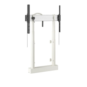 The RISE 2005 motorized display and TV lift floor-wall solution holds interactive flat panel displays up to 98" (max. 140 kg). Effortlessly reach the right height at a speed of 50 mm/s with QuickRise™. A travel range of 980mm is suitable for very low or h