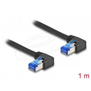 This network cable by Delock can be used to connect different networking devices, e.g. a NIC to a switch or a patch panel.The angled plugs enable a space-saving installation in tight spaces behind appliances or in network cabinets. 80214
