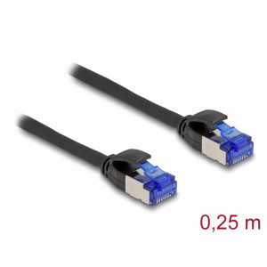 RJ45 Network Cable Cat.6A S/FTP Slim 0.25 m black 80225