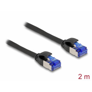 RJ45 Network Cable Cat.6A S/FTP Slim 2 m black 80228