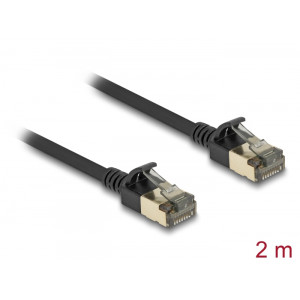 RJ45 Network Cable Cat.8.1 F/FTP Slim Pro 2 m black 80340