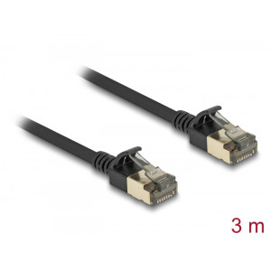 RJ45 Network Cable Cat.8.1 F/FTP Slim Pro 3 m black 80341