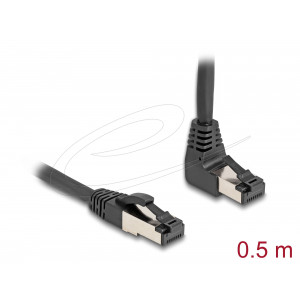 RJ45 Cat8.1 S/FTP 90° up/straight 0.5m black 80393