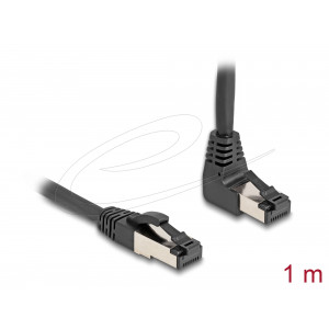 RJ45 Cat8.1 S/FTP 90° up/straight 1m black 80394