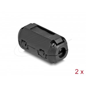 The ferrite core by Delock can be used to reduce or surpress electromagnetic interference (EMI) that can occur along round cables. The main task of the ferrite core is to absorb and dissipate the high-frequency interference that can occur along the cable.