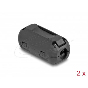 The ferrite core by Delock can be used to reduce or surpress electromagnetic interference (EMI) that can occur along round cables. The main task of the ferrite core is to absorb and dissipate the high-frequency interference that can occur along the cable.