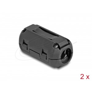 The ferrite core by Delock can be used to reduce or surpress electromagnetic interference (EMI) that can occur along round cables. The main task of the ferrite core is to absorb and dissipate the high-frequency interference that can occur along the cable.
