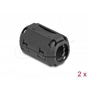 The ferrite core by Delock can be used to reduce or surpress electromagnetic interference (EMI) that can occur along round cables. The main task of the ferrite core is to absorb and dissipate the high-frequency interference that can occur along the cable.