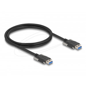This USB cable enables the connection between a device with a USB Type-A connector and a PC or a laptop equipped with a free USB Type-A port. The screws of the connector secure the connection and prevent accidental unplugging of the cable. 80998