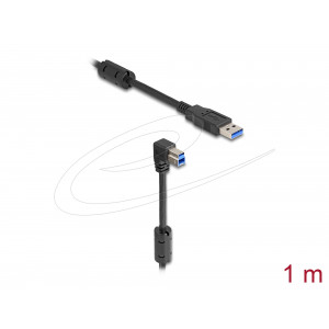 USB 5Gbps Cable Type-A M to Type-B M 90° downwards angled 1m 81112