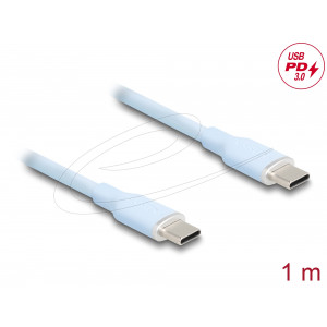 USB-C M-M PD60W 1m Silicone blue 81234