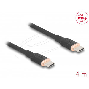 USB-C M-M PD60W 4m Silicone black 81240