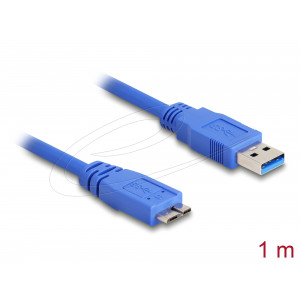 This USB cable by Delock allows you to connect devices with a USB 5 Gbps Type Micro-B connector to a PC or laptop with a free USB port. 82531