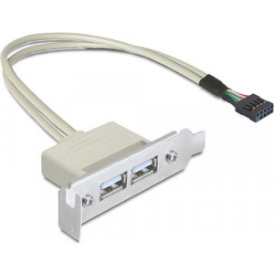 Internal cable for USB 2.0, IDC10 ma - 2xUSB 2.0 A fe, 0.5m 83119