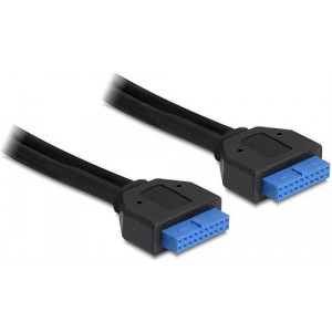 Kabel USB 3.0-stifthuvud ho 2,00 mm 20 stift > USB 3.0-stifthuvud ho 2,00 mm 20 stift 83124