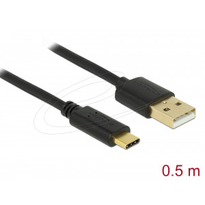 USB 2.0 cable Type-A to Type-C 0.5 m 83326