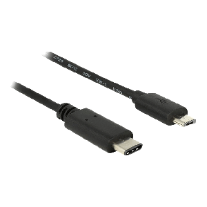 Cable USB Type-C™ 2.0 male > USB 2.0 Type Micro-B male 0.5 m, black 83333