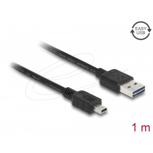 Cable EASY-USB 2.0 Type-A > Mini-B male 1 m black 83362