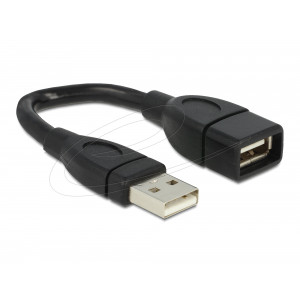 Cable USB 2.0 A male > USB 2.0 A female ShapeCable 0.15 m 83497