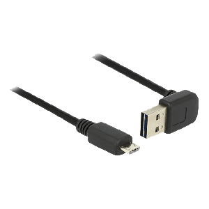 Cable EASY-USB 2.0 Type-A male angled up / down > USB 2.0 Type Micro-B male 1 m 83535
